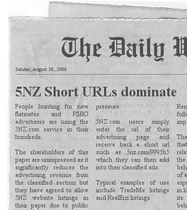 A spoof newspaper article
